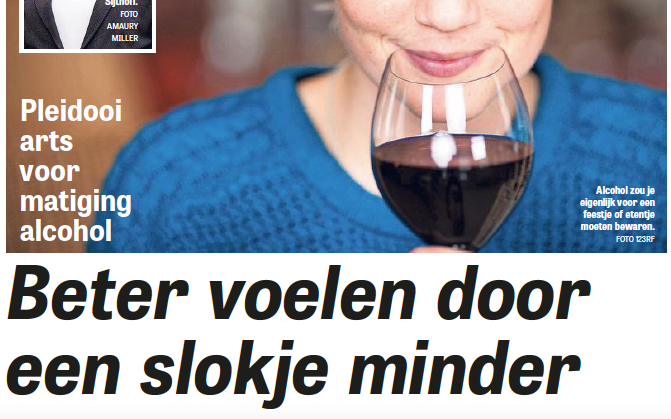 De Telegraaf: Beter voelen door een slokje minder